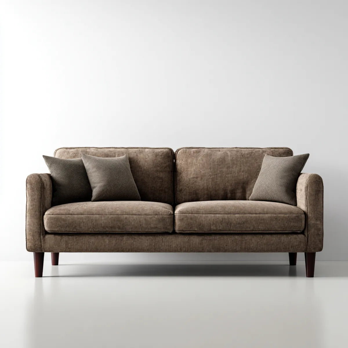 Sofa, 2-fotelowa sofa Brązowy 180 x 85 x 88 cm z prostokątną pokrywą z poliestru