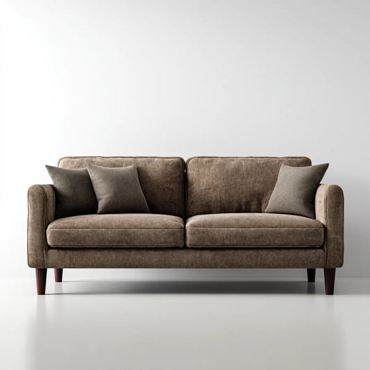 Sofa, 2-fotelowa sofa Brązowy 180 x 85 x 88 cm z prostokątną pokrywą z poliestru