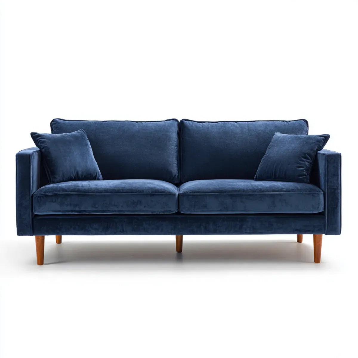 Sofa 3-osobowa Ciemnoniebieski 210 x 88 x 85 cm poliestrowy aksamit