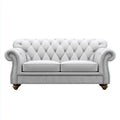 Sofa, Chesterfield 2-osobowa sofa biały 190 x 90 x 78 cm PU- skóra prostokątna
