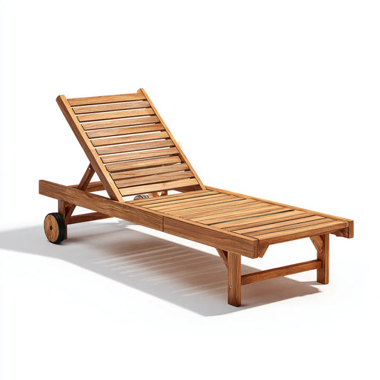 Leżanka ogrodowa, Salon ogrodowy z rolkami naturalnego brązu 200 x 65 x 35 cm Acacia lite drewno prostokątne
