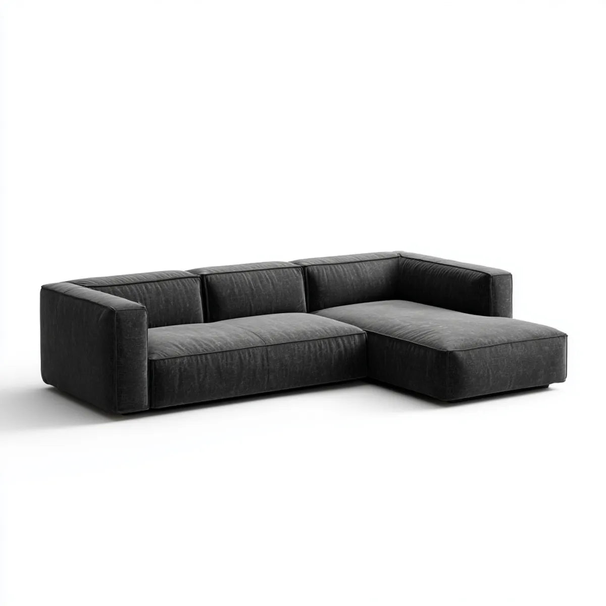 Sofa, 2-częściowa narożna kanapa czarna 280 x 170 x 70 cm poliestrowy mikrofiber kształt L
