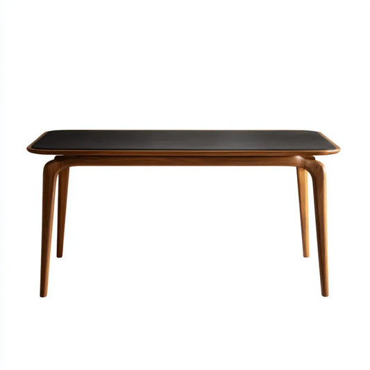 Stół jadalny Czarny orzech czarny 180 x 90 x 75 cm litego drewna prostokątne