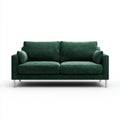 Sofa, 2-fotela ciemnozielony 180 x 88 x 84 cm tapicerka poliestrowa prostokątna