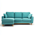 Sofa, Kanapa narożna z pianką poliestrową szezlongiem Türkis 230 x 150 x 85 cm